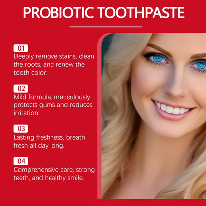 Sp-8 Probiotic Toothpaste Brightening Mint Fresh Breath Deep Cleaning Remove Plaque Stains Oral Hygiene Teeth Whiten Toothpaste