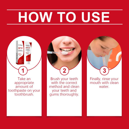 Sp-8 Probiotic Toothpaste Brightening Mint Fresh Breath Deep Cleaning Remove Plaque Stains Oral Hygiene Teeth Whiten Toothpaste