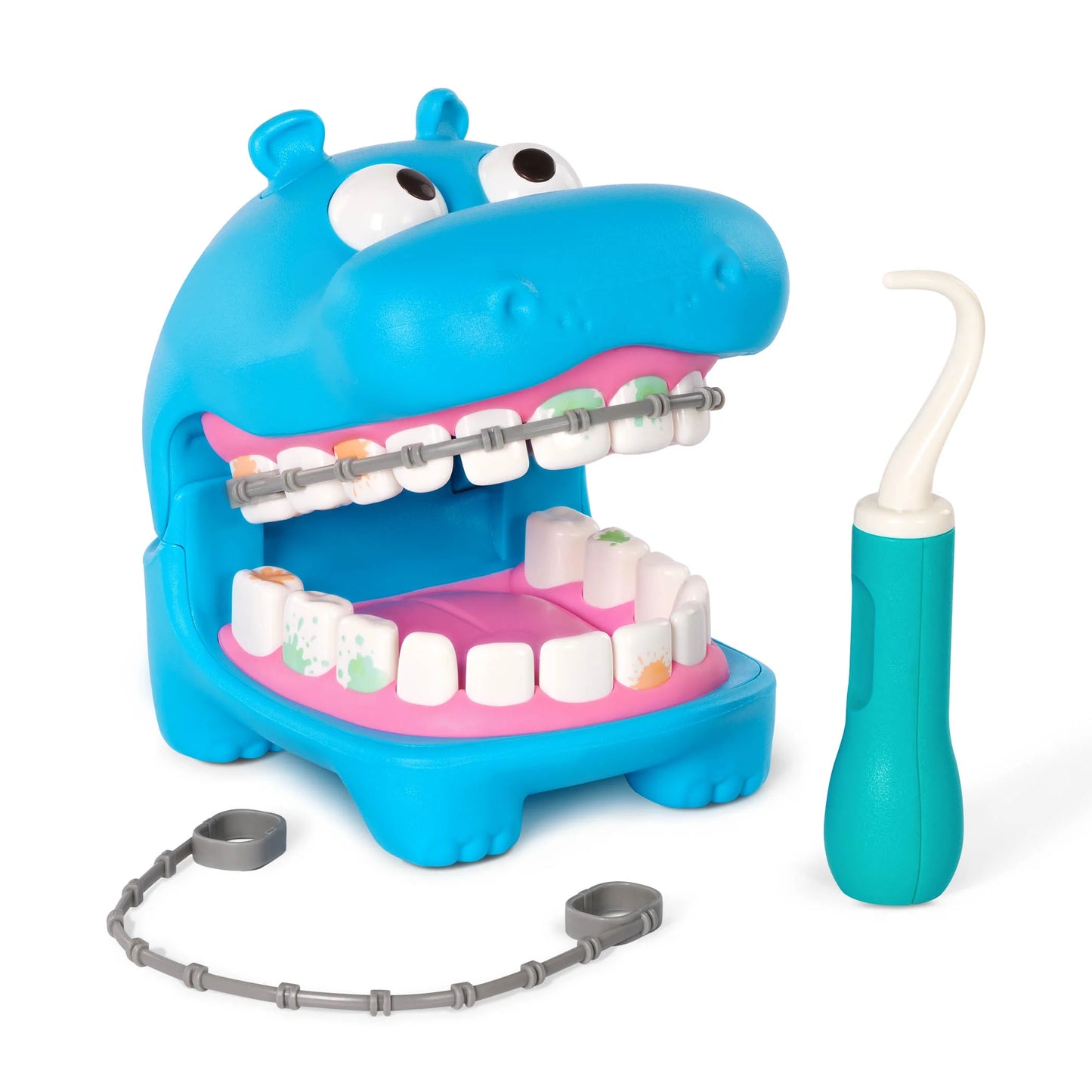 Hippodontist Dentist Plastic Play Set with 14 Accessories, Toddler and Preschool Toys