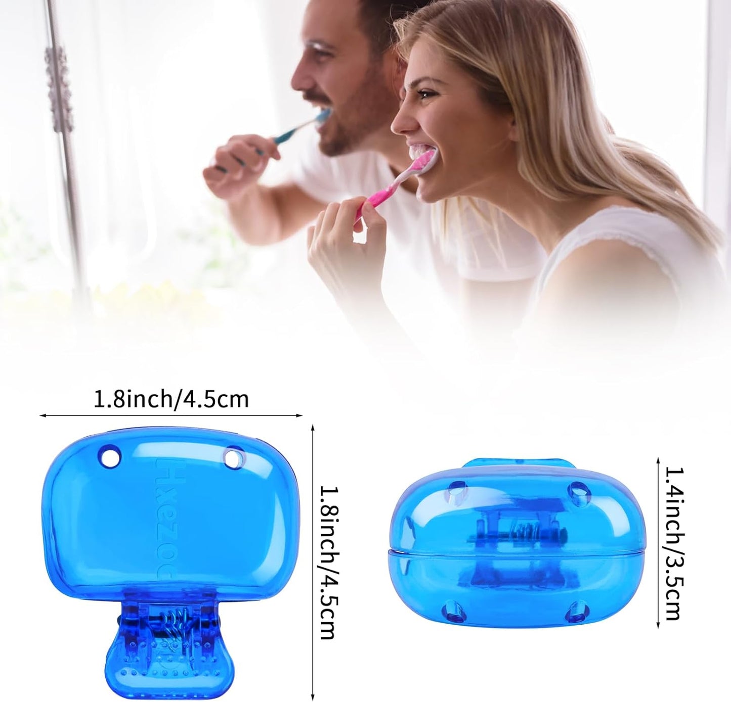 4 Pack Travel Toothbrush Head Covers Toothbrush Protector Cap Brush Pod Case Protective Portable Plastic Clip for Household Travel, Camping, Bathroom, School, Business