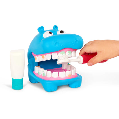 Hippodontist Dentist Plastic Play Set with 14 Accessories, Toddler and Preschool Toys