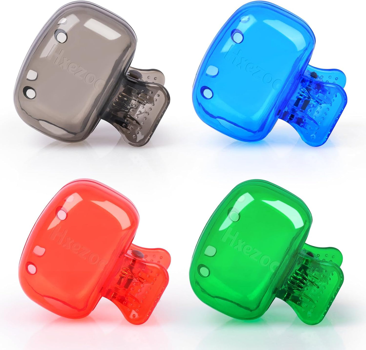 4 Pack Travel Toothbrush Head Covers Toothbrush Protector Cap Brush Pod Case Protective Portable Plastic Clip for Household Travel, Camping, Bathroom, School, Business