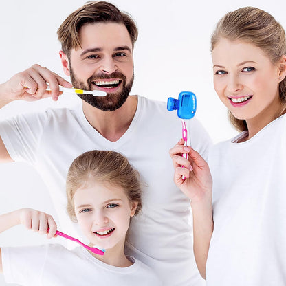 4 Pack Travel Toothbrush Head Covers Toothbrush Protector Cap Brush Pod Case Protective Portable Plastic Clip for Household Travel, Camping, Bathroom, School, Business